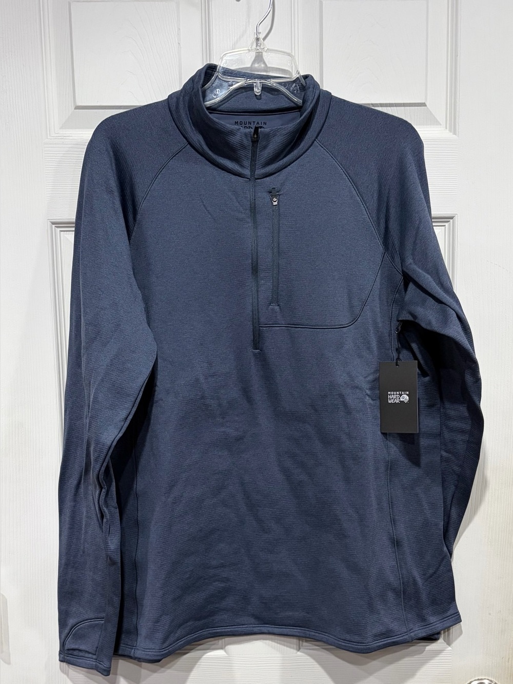 Mountain Hardwear Women's XL Glacial Trail Half Zip Blue Jacket NWT Grid Fleece